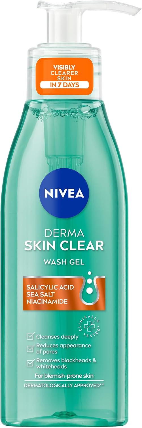 NIVEA Derma Skin Clear Wash Gel, 150ml