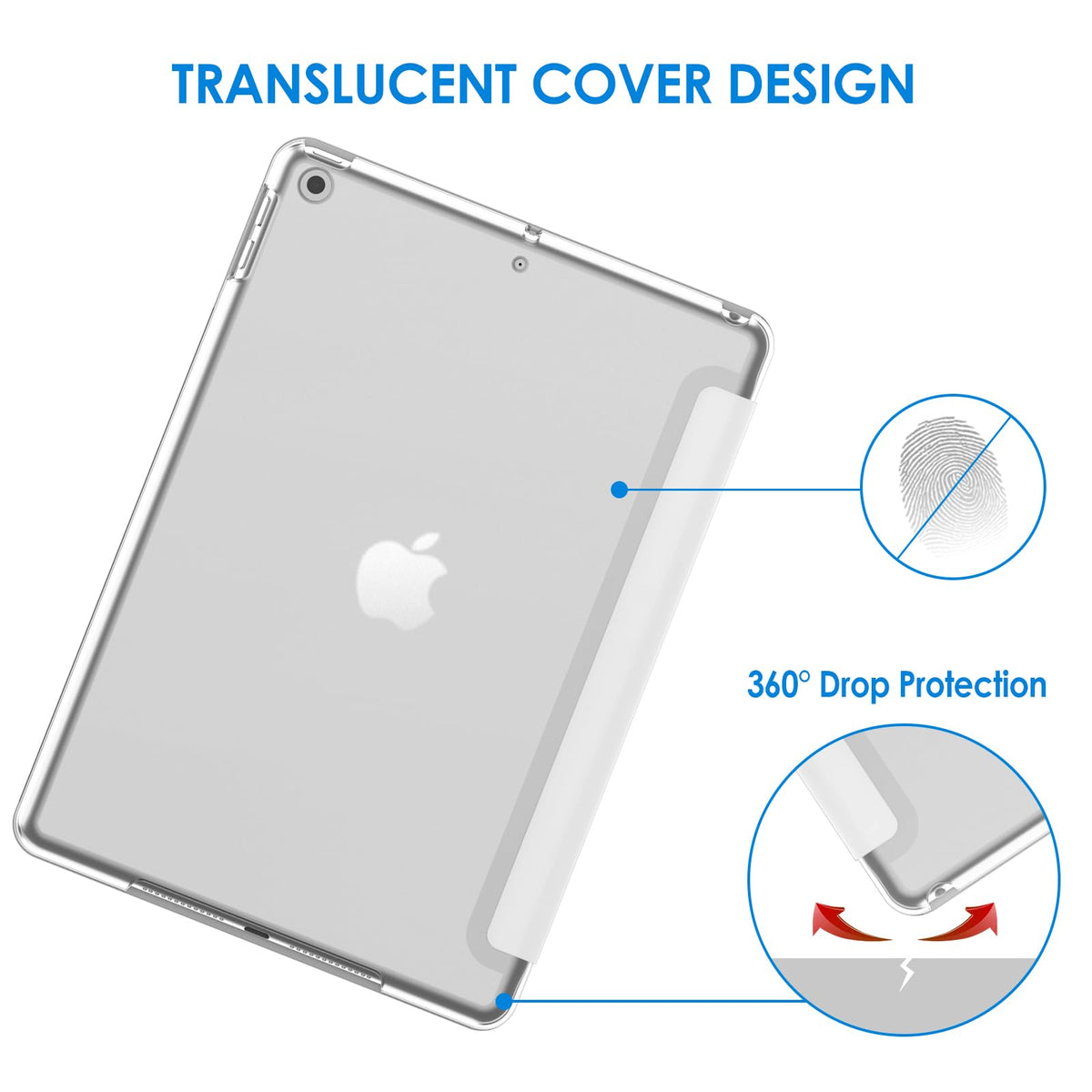 JETech Case for iPad 9th/8th/7th Gen 10.2", Beige