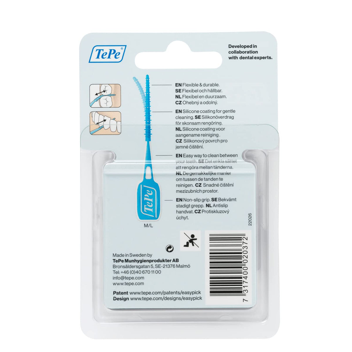 TePe EasyPick Toothpicks, Orange, ISO XS-S, 36pcs, Travel Case Included