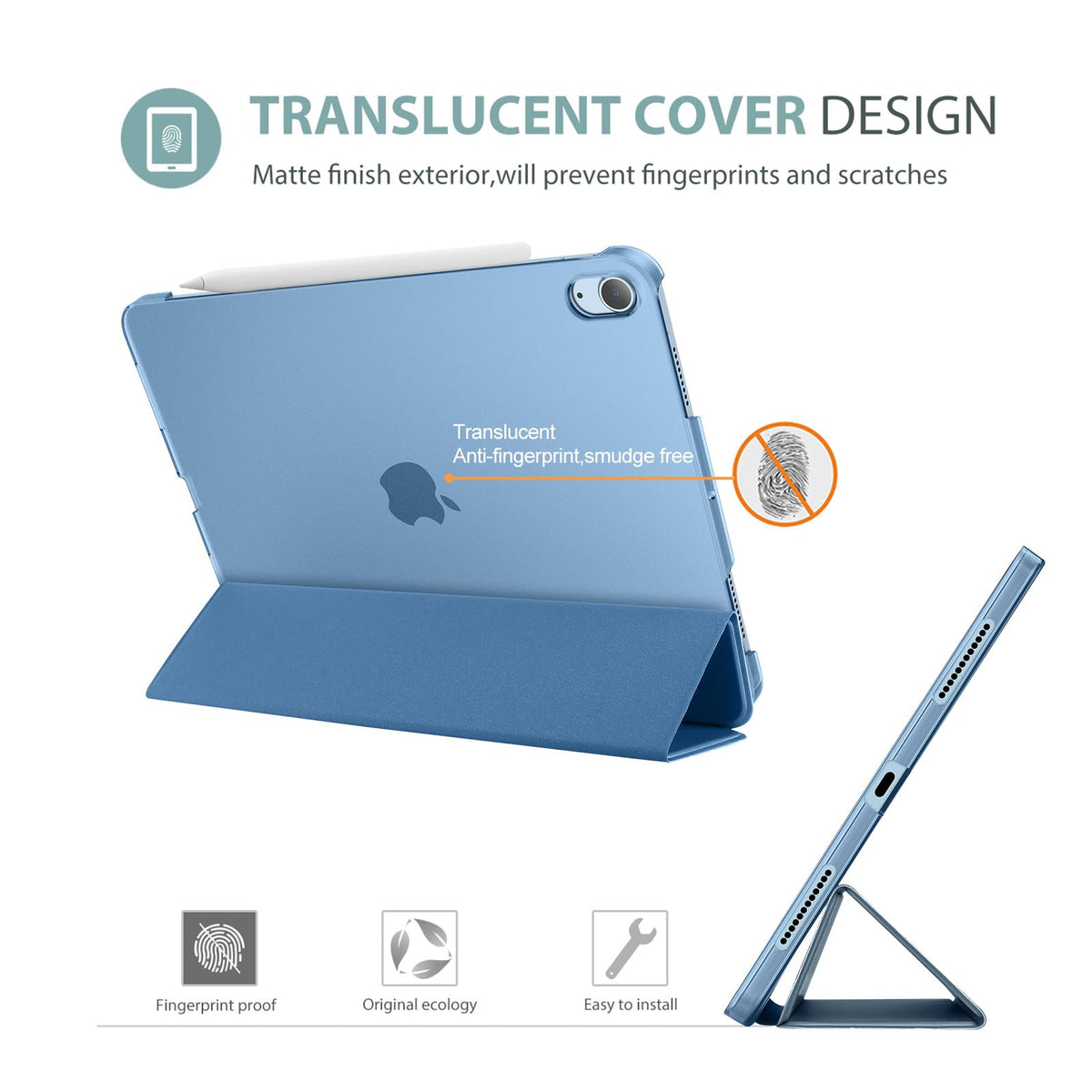 ProCase for iPad Air 11-inch Case M4/M3/M2, Air 5th/4th Gen 10.9,Navy