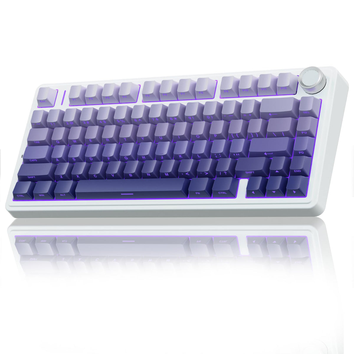 AULA F75 75% Wireless Mechanical Keyboard,2.4Ghz/Type-C/BT5.0 Gaming Keyboards,Advanced Structure,RGB Backlight,Hot Swappable Custom Keyboard for PC/Mac (Cool Black)