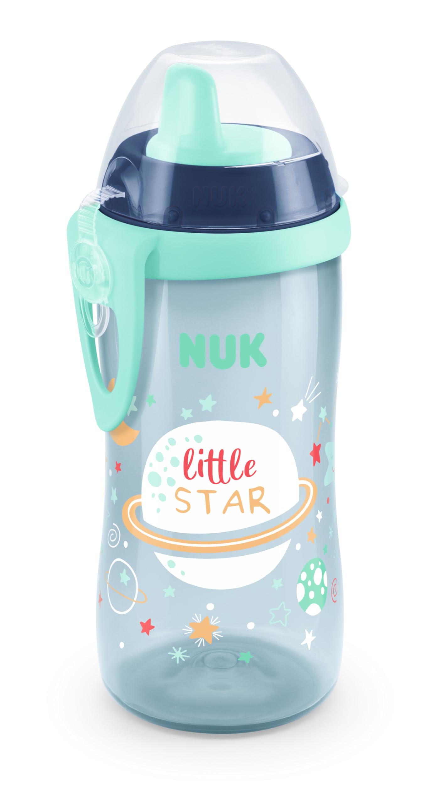 NUK Kiddy Cup Toddler Cup | 12+ Months | 300 ml | Leak-Proof Toughened Spout | Clip & Protective Cap | BPA-Free | Yellow