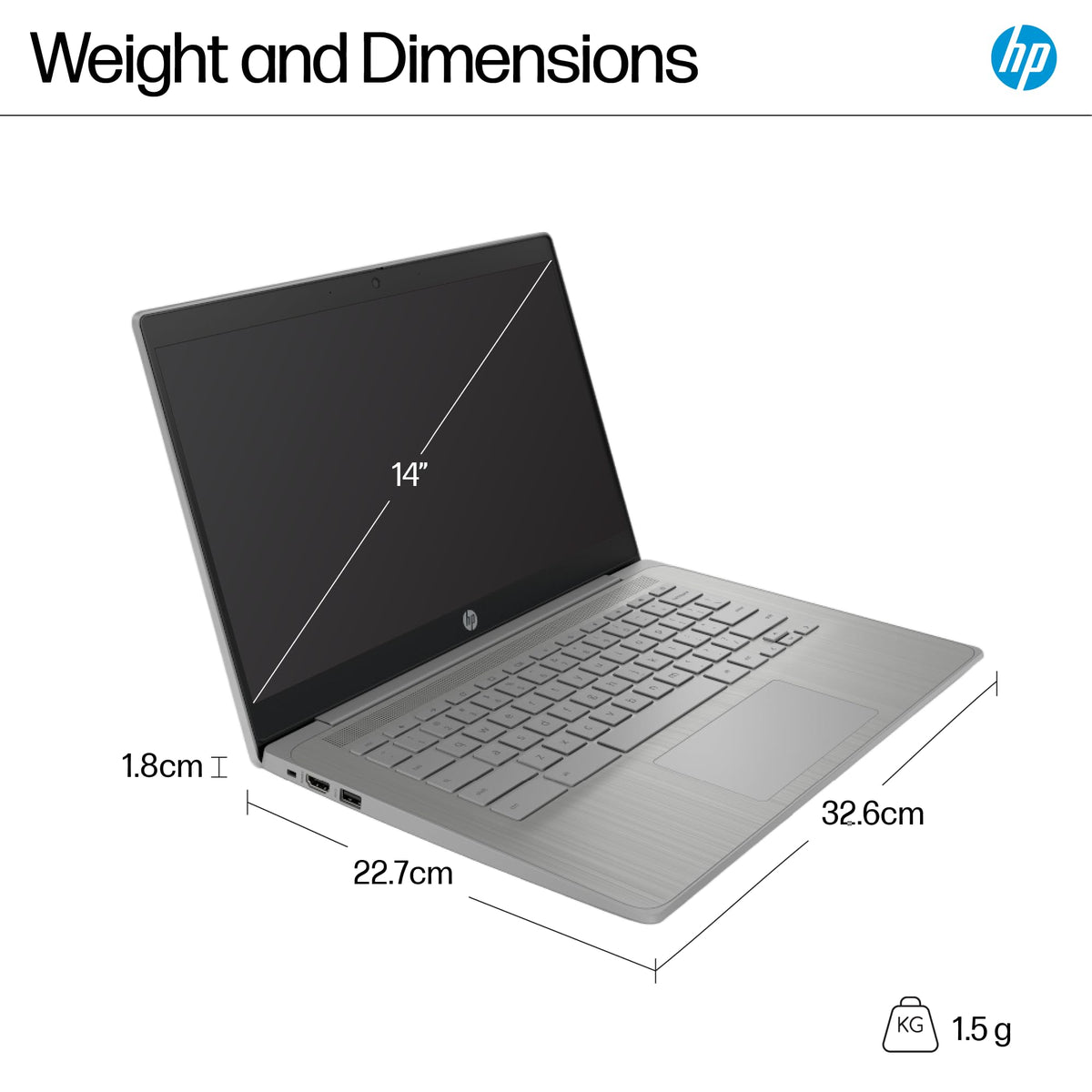 HP Chromebook 14" | Intel N100 Processor | 8 GB RAM | 128 GB UFS | Full HD