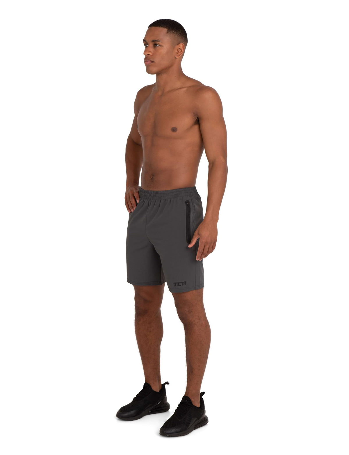 TCA Elite Tech Mens Running Shorts with Zip Pockets, Gym Shorts Men Training Sports Short with Phone Pocket