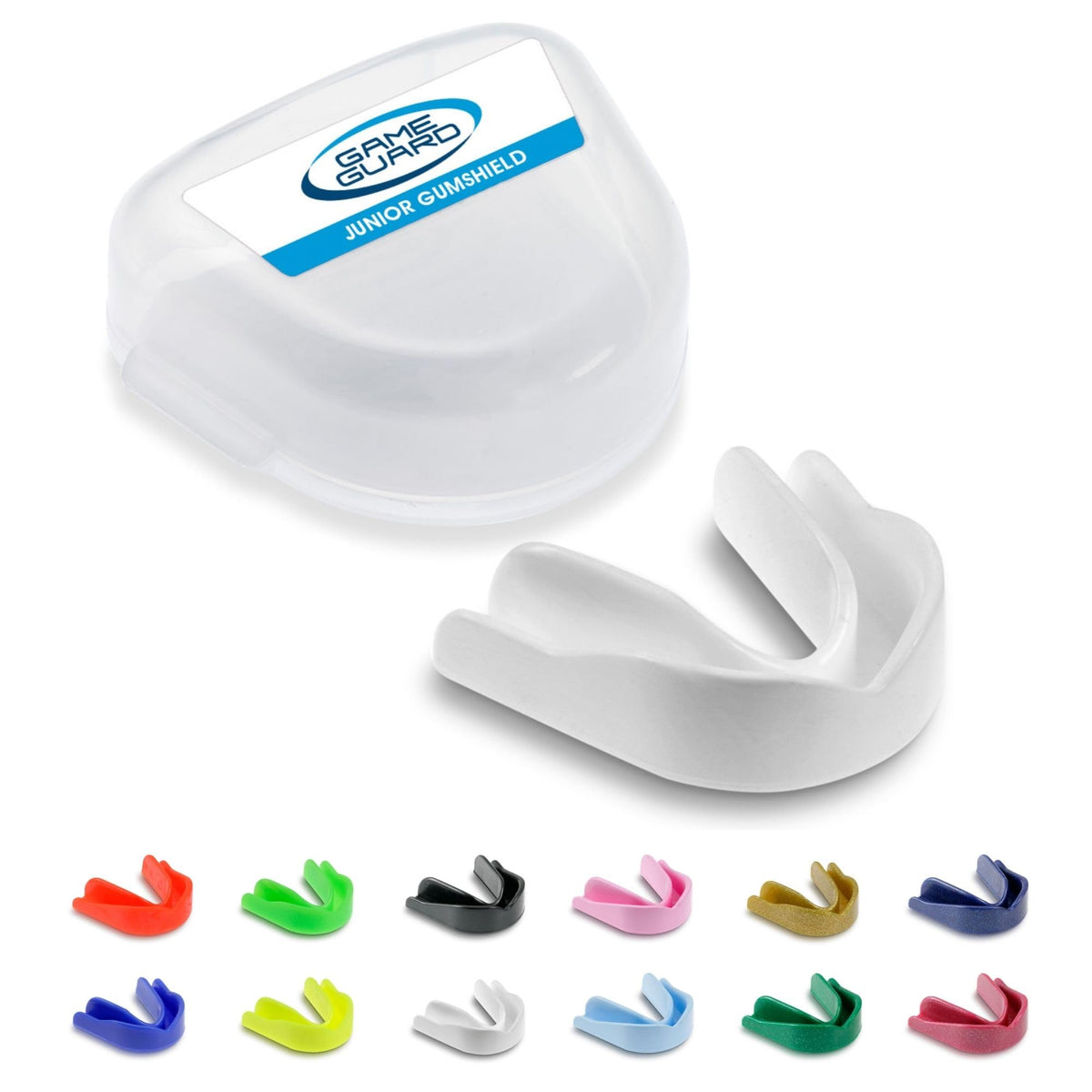 GAME GUARD Sports Mouthguard – Easy Fit Boil & Bite Gum Shield for Kids/Junior (Age 8+) – Mouth Guard for Rugby, Hockey, GAA – Ideal for Schools and Clubs (Baby Pink)