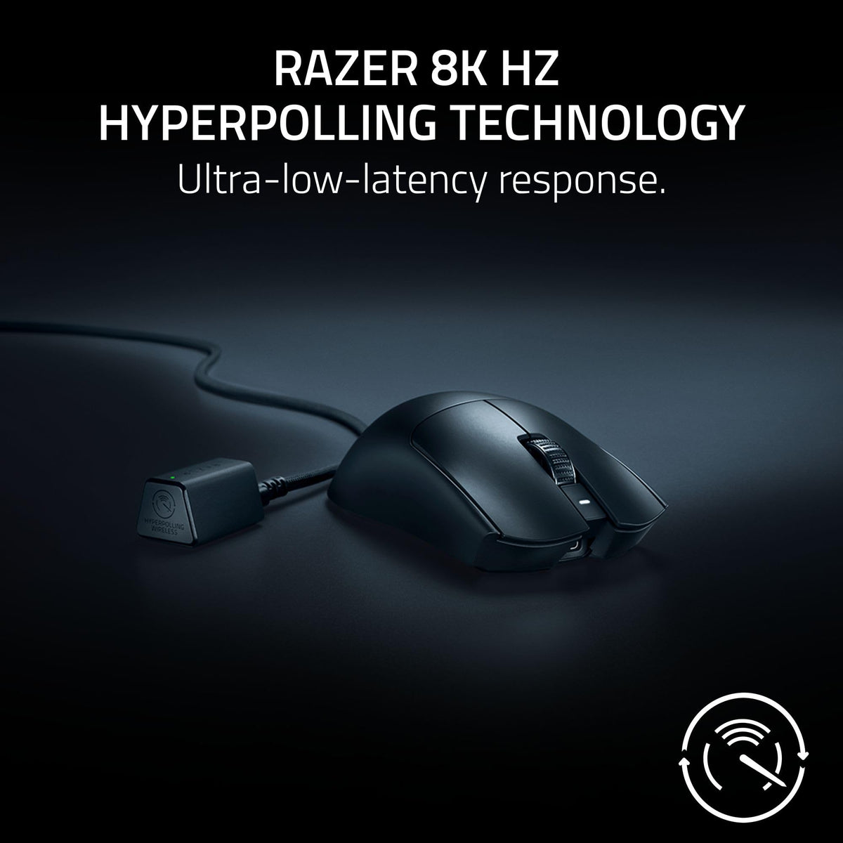 Razer Viper V3 HyperSpeed - Wireless Esports Mouse (Focus Pro 30K Optical Sensor, Up to 280 hours of Battery Life, Mechanical Mouse Switches Gen-2, 4000 Hz Wireless Polling Rate) Black