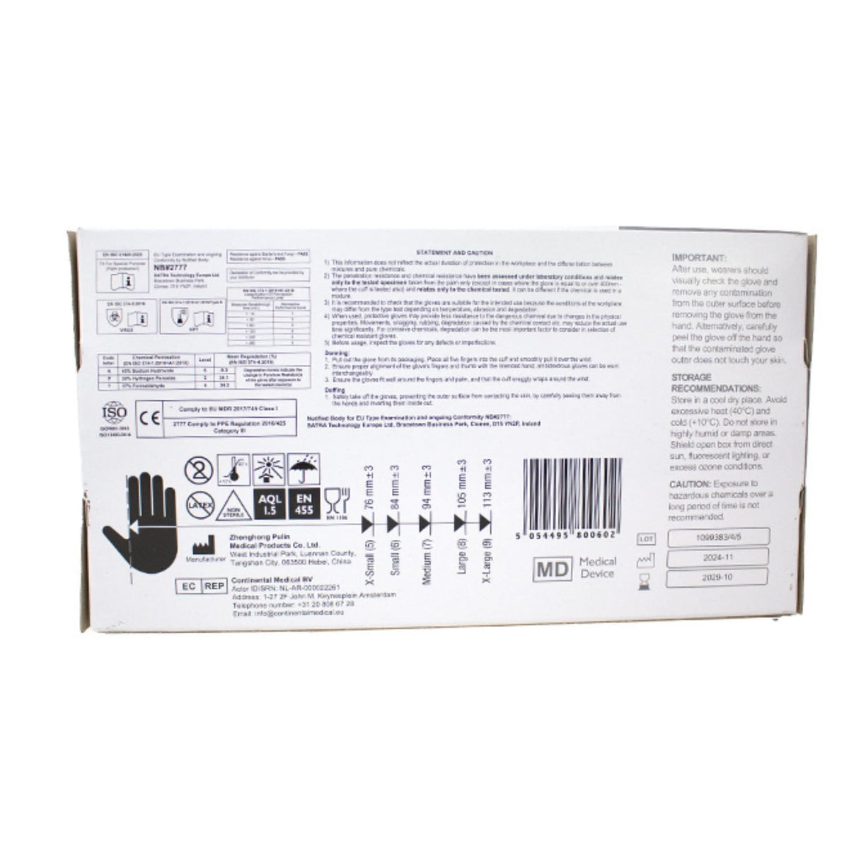 Powder Free Nitrile Gloves - Medical-Grade, Latex-Free, Food Safe (Box of 100)