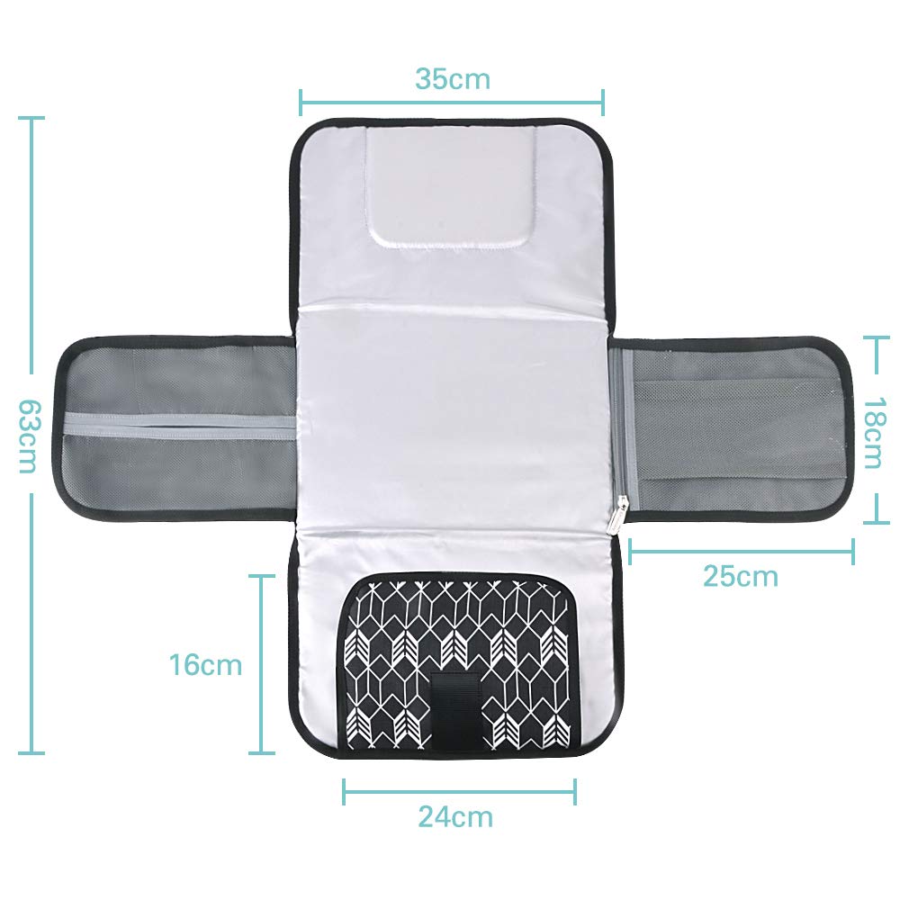Lekebaby Portable Nappy Changing Mat Travel Baby Change Mat