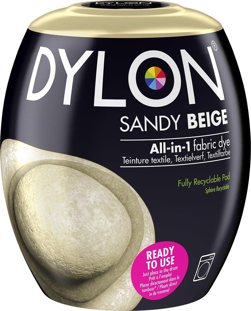 DYLON Washing Machine Fabric Dye Pod, Intense Black, 350g