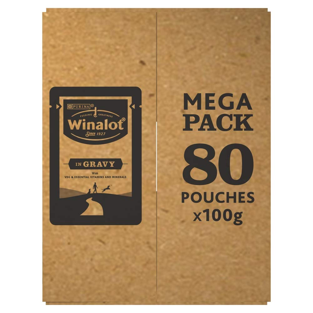 WINALOT Sunday Dinner Mixed in Gravy Wet Dog Food Pouches 40x100g
