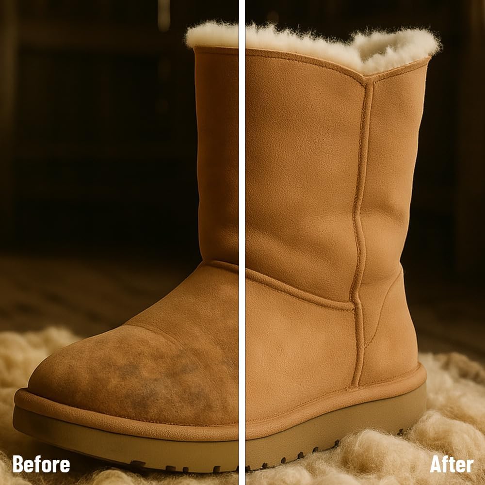 The Leather Clinic Suede & Nubuck Cleaner Foam 150ml for Shoes, Boots, Sandals, Trainers | Clean & Protect Dirt & Stains | Includes 3 Sided Suede Brush & Cleaning Cloth