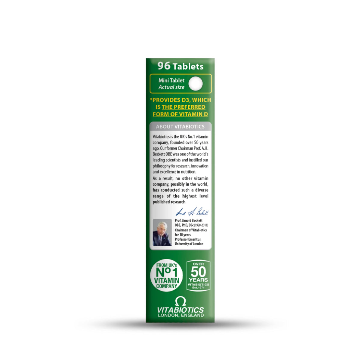 Vitabiotics Ultra Vitamin D3 1000IU, Vitamin D3 Tablets, 96 Tablets