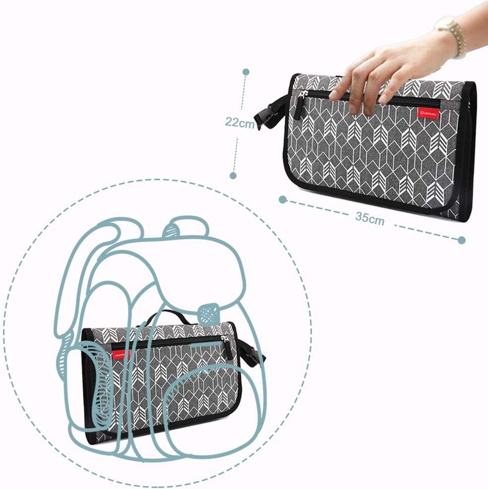 Lekebaby Portable Nappy Changing Mat Travel Baby Change Mat