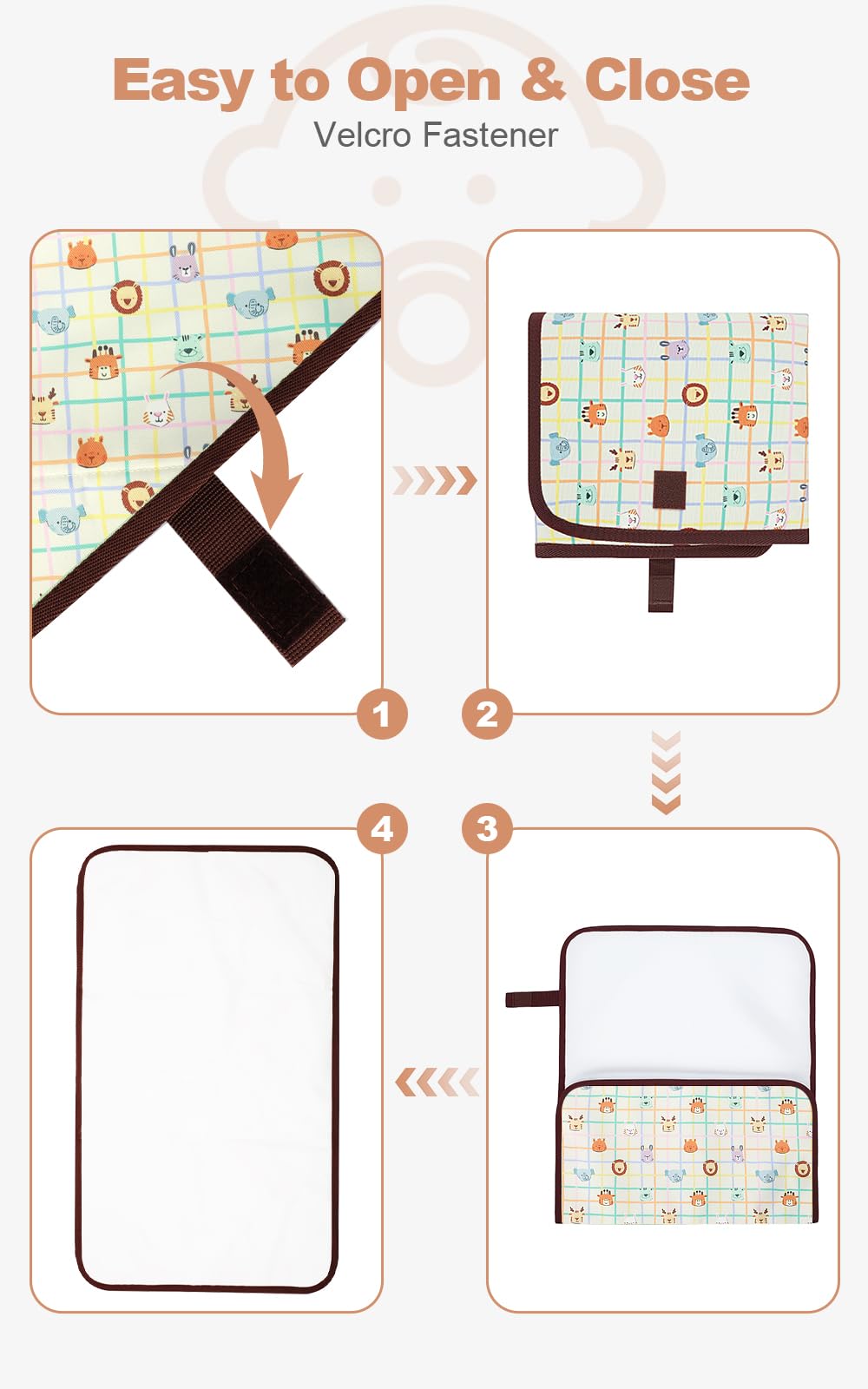 Lekebaby Foldable Travel Changing Mat Portable Baby Change Mat, Grey