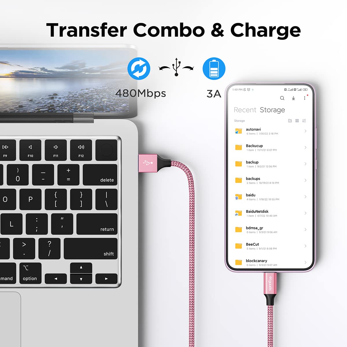 etguuds Extra-Long USB C Charger Cable 3M, USB A to USB C Cable