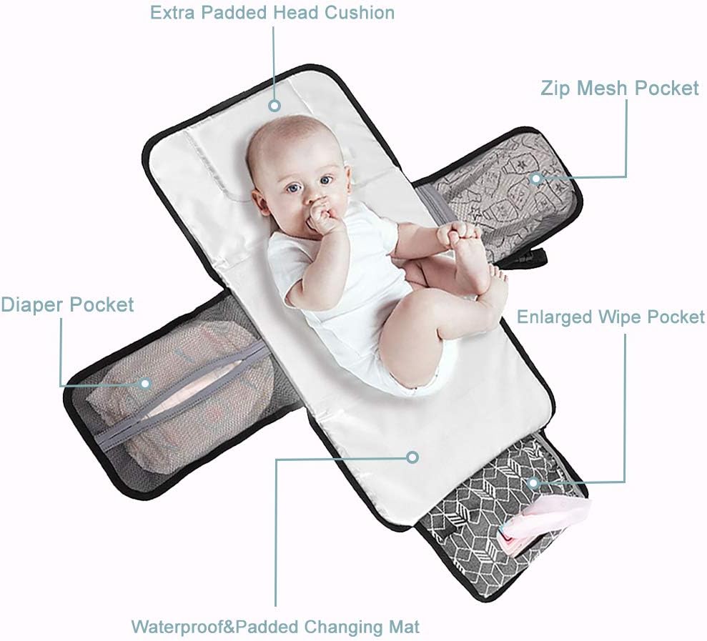 Lekebaby Portable Nappy Changing Mat Travel Baby Change Mat