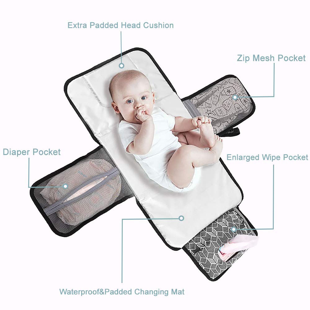 Lekebaby Portable Nappy Changing Mat Travel Baby Change Mat