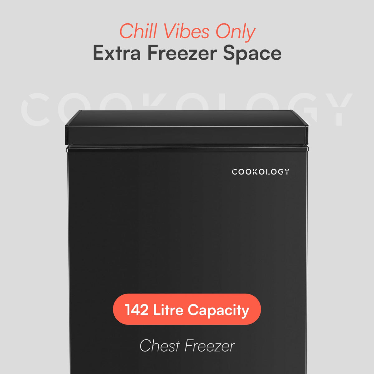 Cookology 99L Freestanding Chest Freezer - Adjustable Feet - White