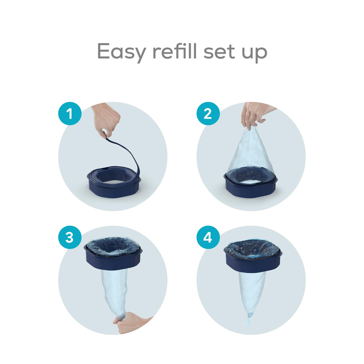Angelcare Octagonal Refill, 6 Pack, for Classic XL Nappy Bin