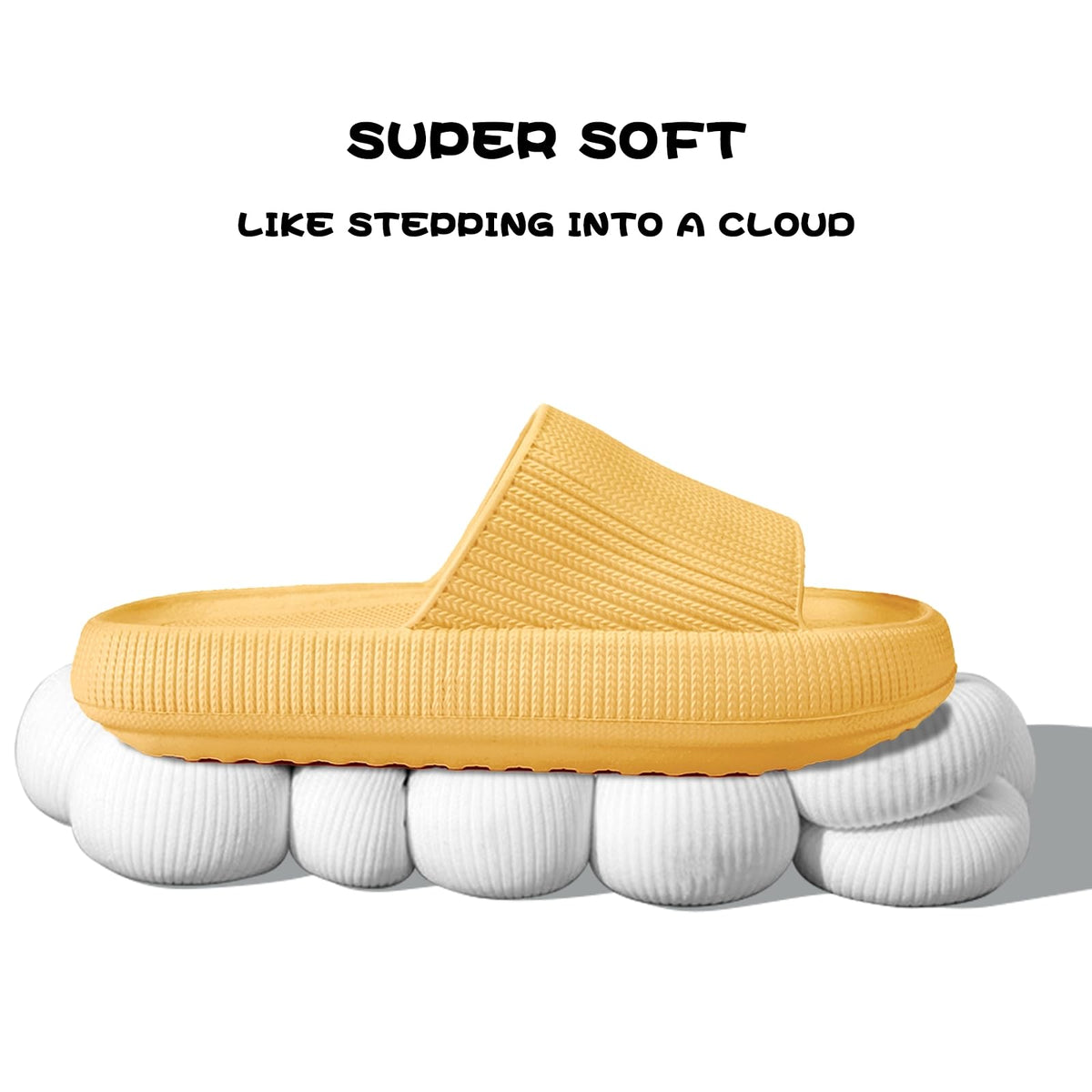 BHFRGAS Sliders Cloud Slippers Women Men，Non-Slip Mens Womens Slippers Cloud Sliders，Soft Flip Flops with Thick Sole for Shower Bathroom Pool Beach