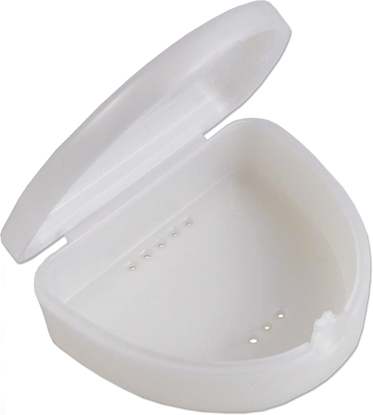 Slim Orthodontic Dental Case -for Retainers, Dentures & More (White)