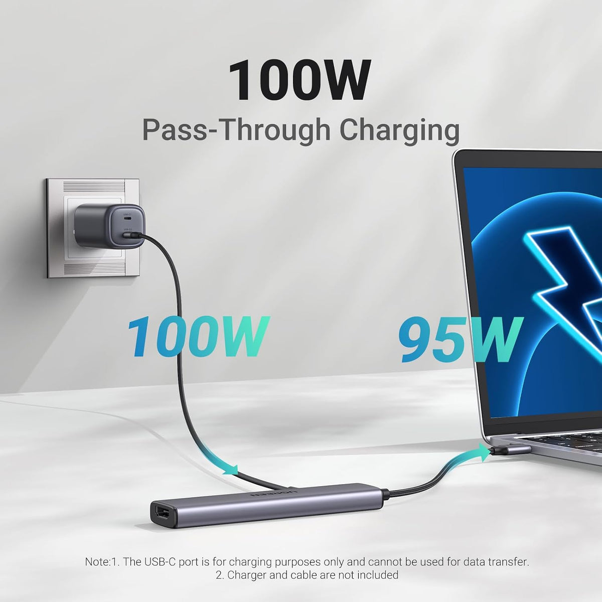 UGREEN USB C Hub, 5-in-1 USB Hub for Laptops, 4K HDMI to USB-C Adapter