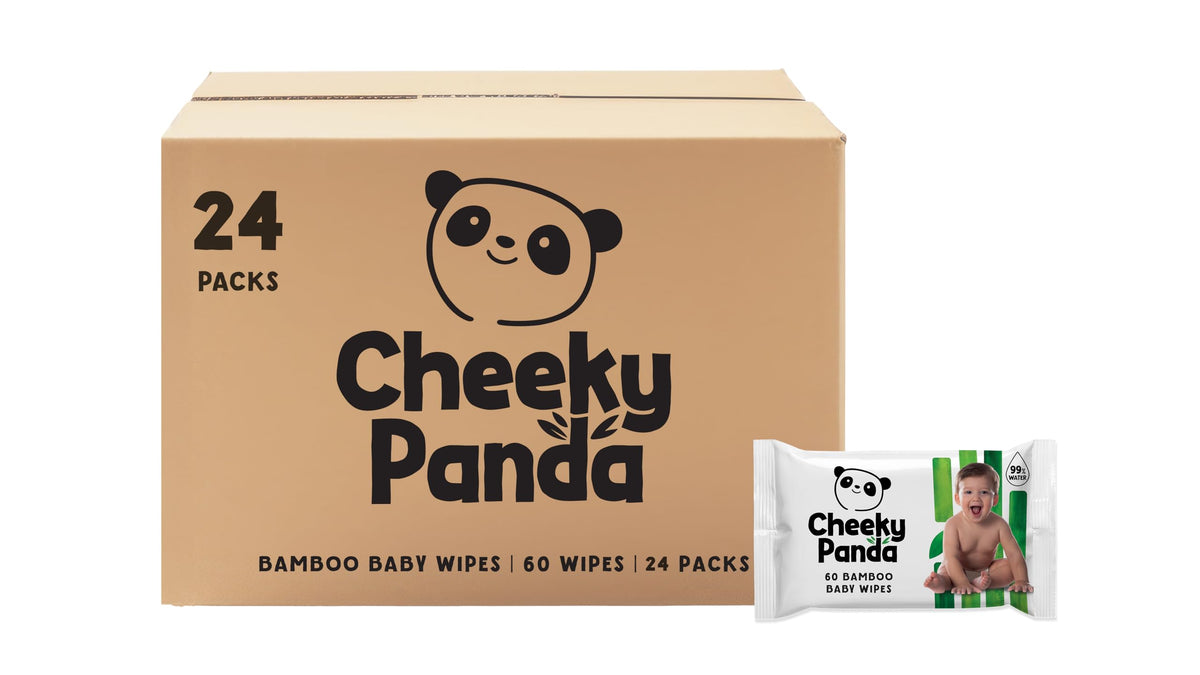 The Cheeky Panda Bamboo Biodegradable Baby Wipes Multipack | 99% Purified Water, Suitable for Sensitive Skin | Dermatologically Tested