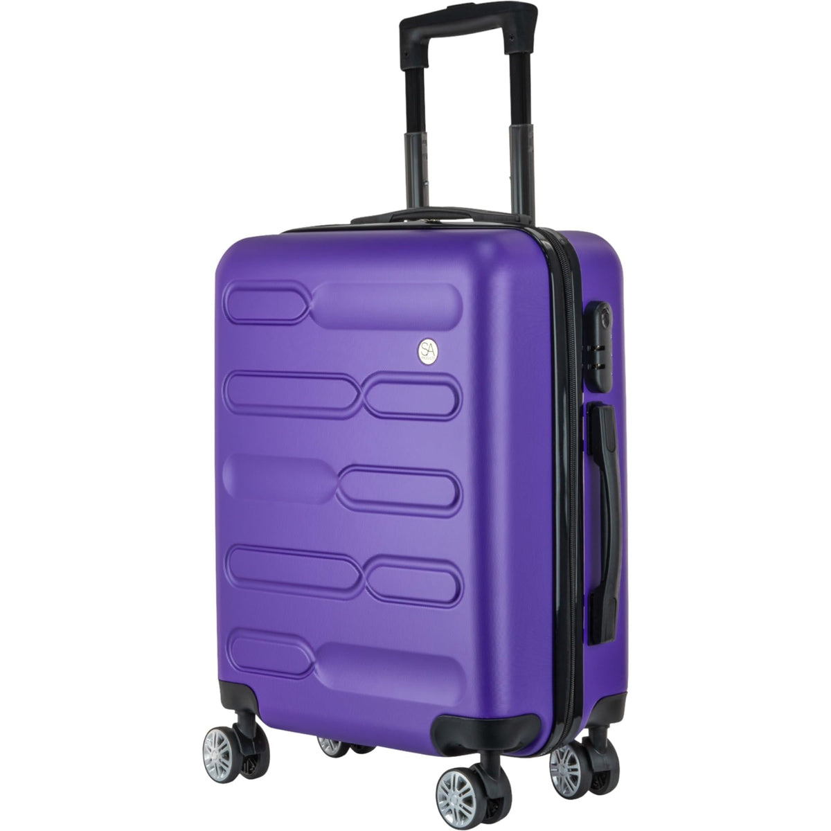 SA Products Cabin Suitcase - 34L Carry On Hard Shell Bag - 55x40x20 - Grey