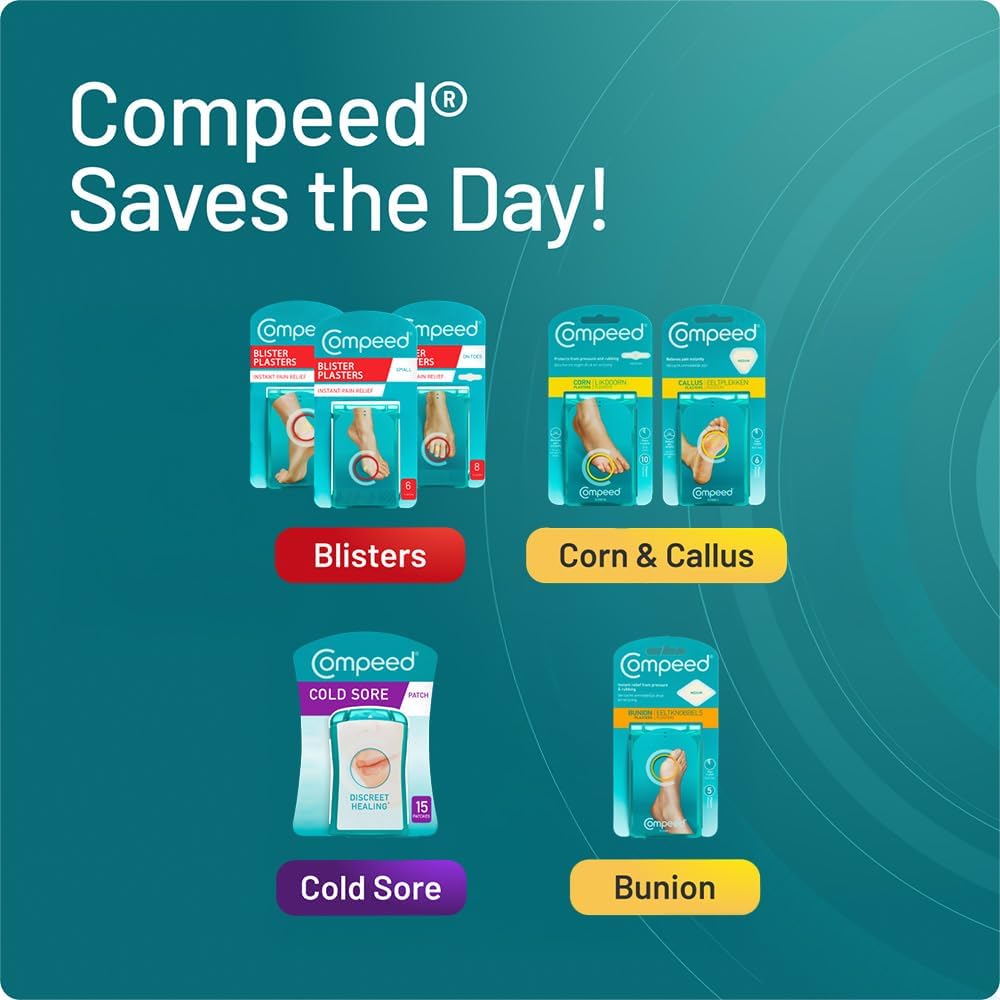 Compeed Medium Blister Plasters, Hydrocolloid, Pack of 12