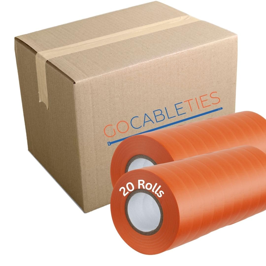 Gocableties Grey Electrical Tape, 19mm x 20m, Strong Self-Adhesive PVC Insulation Tape for Insulating, Repairing and Protecting Electrical Wires, 2 Rolls