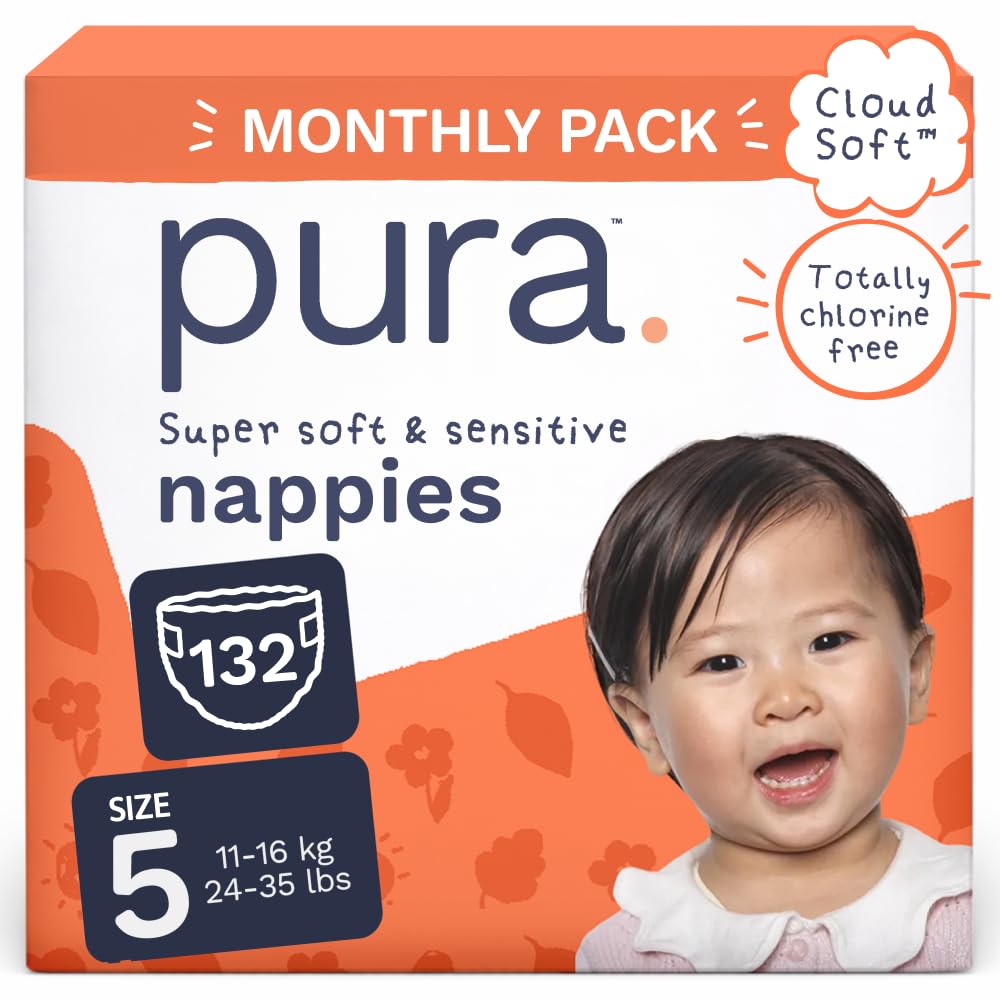 Pura Nappy Size 1 (2–5kg) 25 Count Sensitive Skin