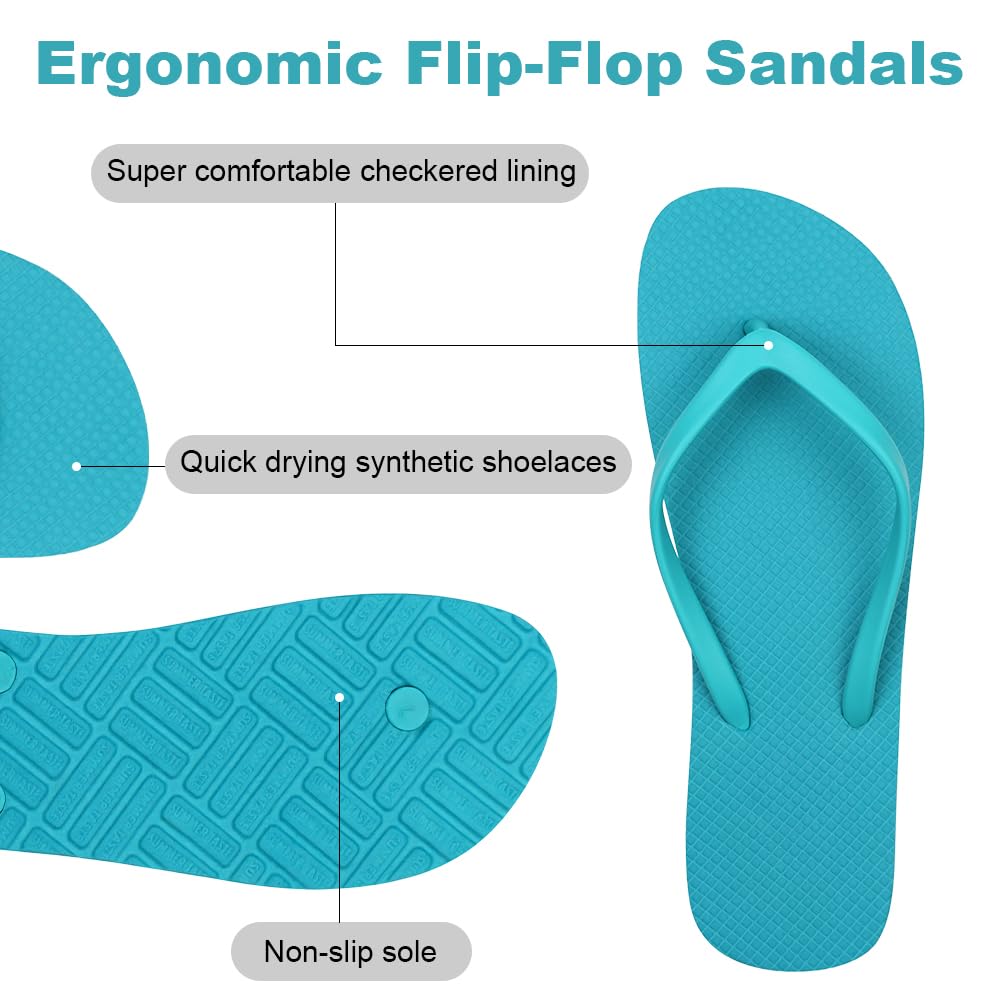 Aomig Unisex Flip Flops Ladies Girls Mens Flatform Beach Flip-Flop Slim Rubber Flip Flops Women's Yoga Mat Comfortable Beach Platform Sandals Slip-Resistant Flat Flip Flops