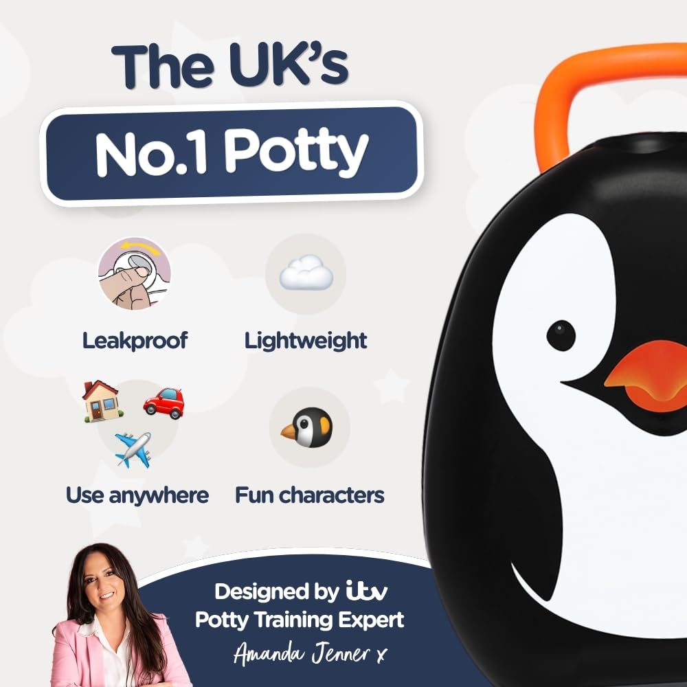My Carry Potty - Travel Potty, Award-Winning Portable Toddler Toilet Seat for Kids to Take Everywhere (Ladybird)
