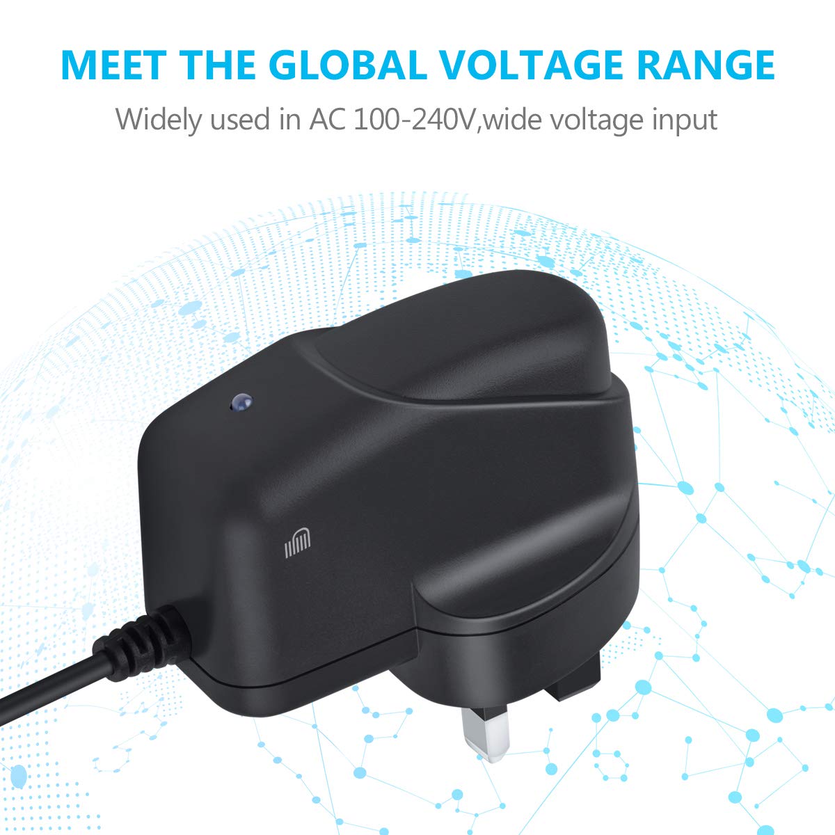 AMEEGO UK Wall Charger AC Power Adapter for Nintendo 3DS / 3DS XL / 2DS / DSi/DSi XL/New 3DS / New 3DS XL/New 2DS XL, 100-240V, Output 5V 1A