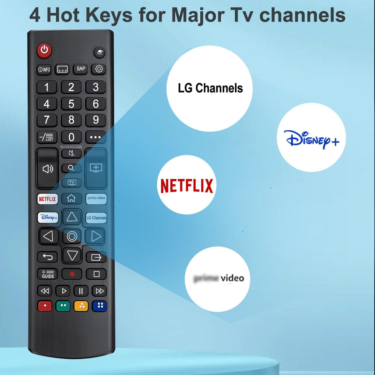 Universal Remote for LG TV Remote Control (All Models) Compatible with All L G LED OLED LCD UHD HDTV HDR Webos 4K 8K Smart TV with Netflix,Video,L G Channels Button,Disney Plus