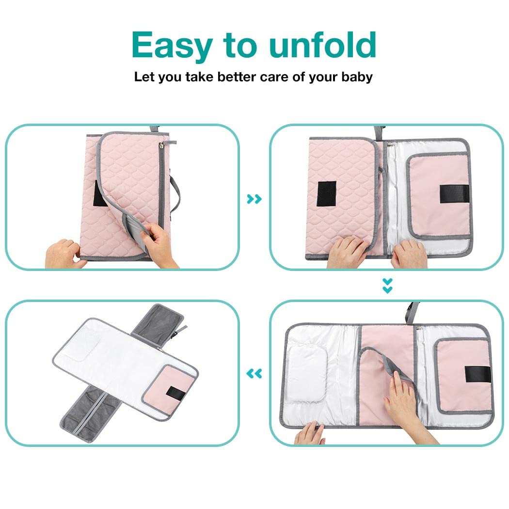Lekebaby Portable Nappy Changing Mat Travel Baby Change Mat