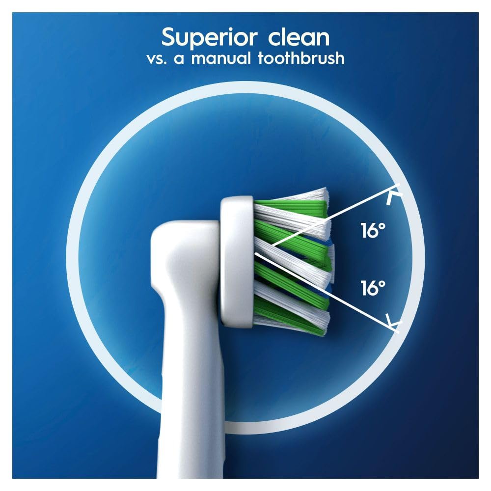 Oral-B Pro Cross Action Electric Toothbrush Heads, 4 Count, White