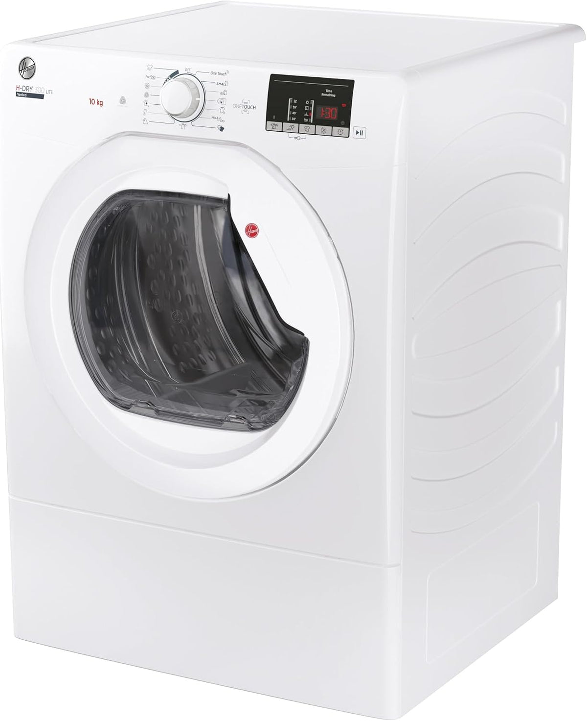 Hoover H-DRY 300 LITE Vented Tumble Dryer, 10kg, White, C Class