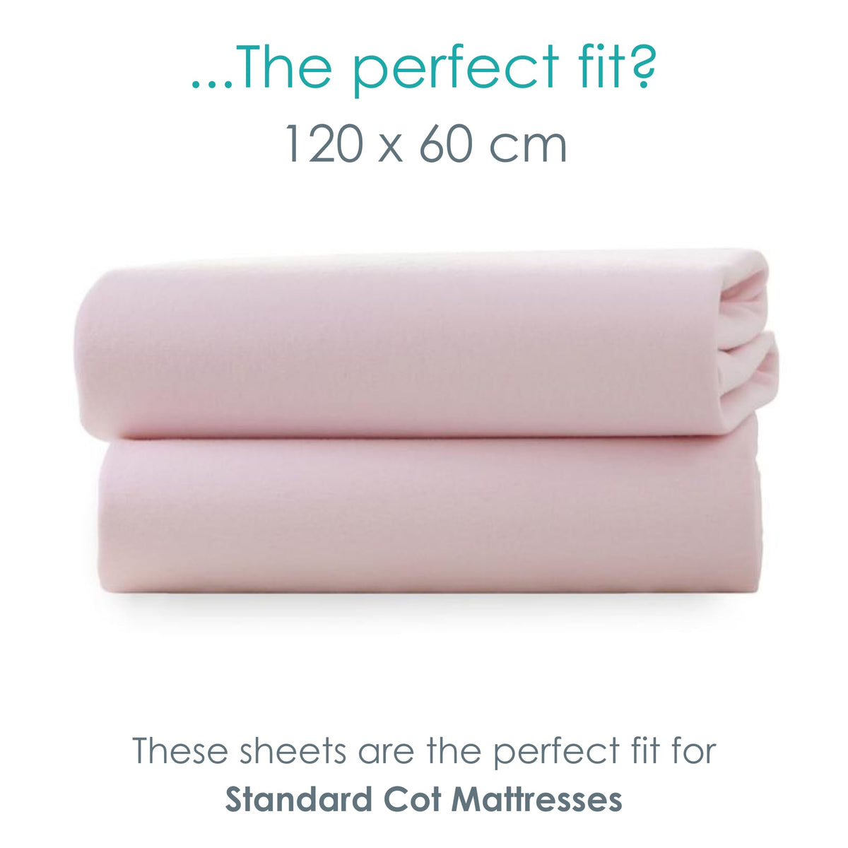 Clair de Lune 2 Pack Fitted Jersey Cotton Cot Sheets 60 x 120 cm (White)