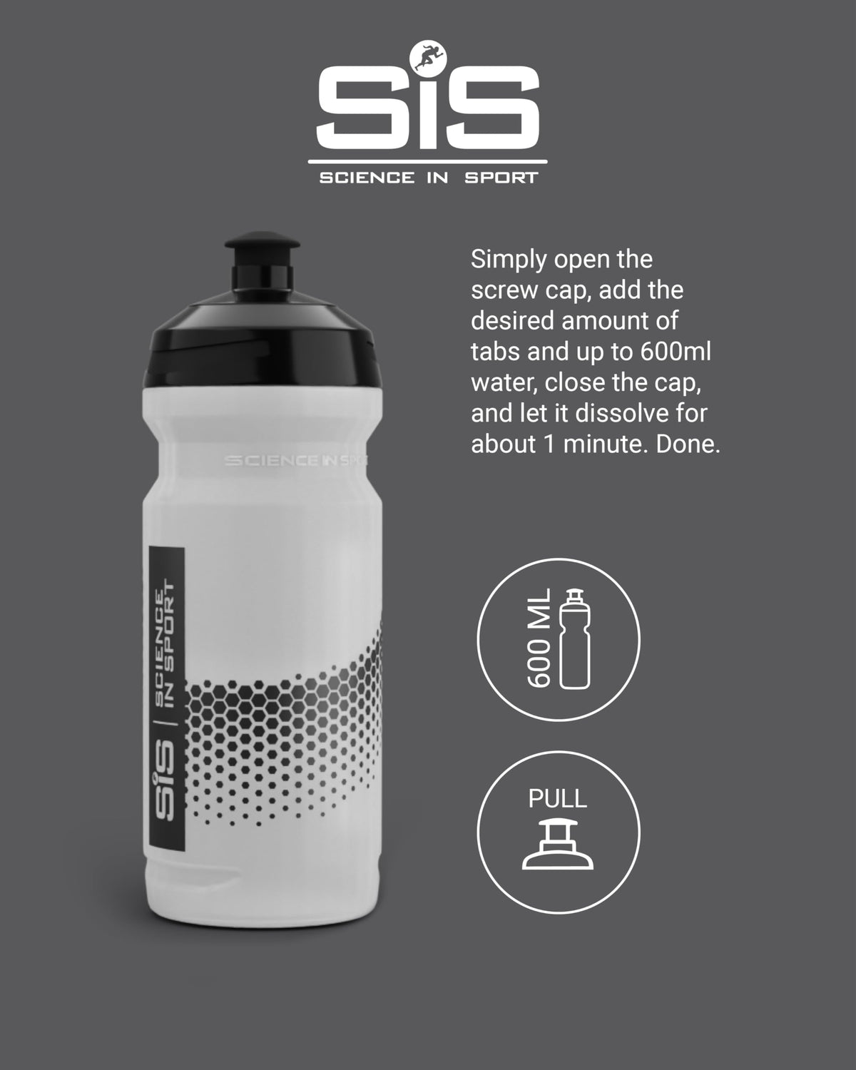 Science in Sport Sports Bottle, Yellow, 800ml