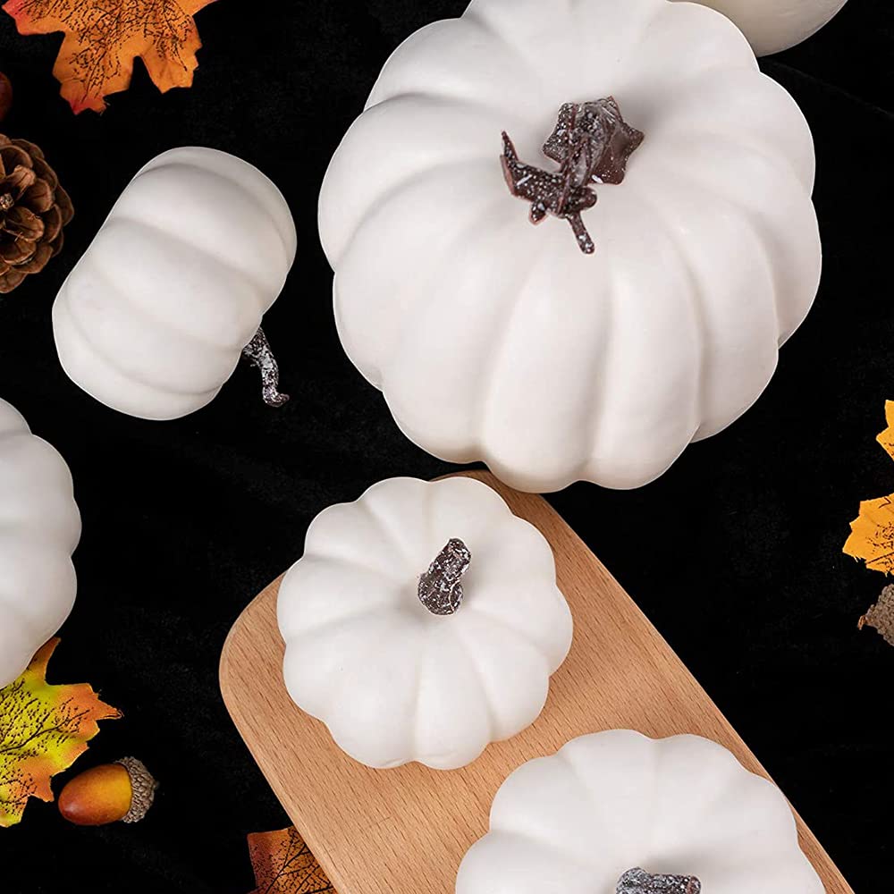 7Pcs Artificial Pumpkin,Fake Pumpkin,Autumn Decoration for Thanksgiving Halloween Christmas
