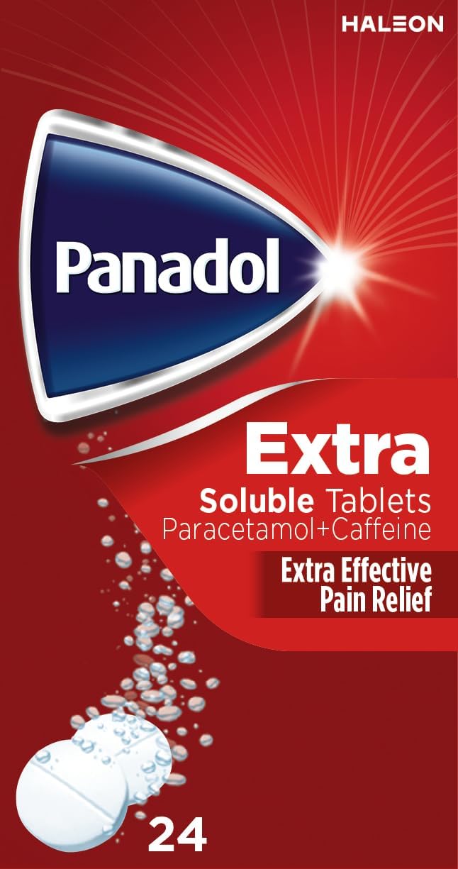 Panadol Extra Soluble Tablets 24s, Paraceamol and Caffeine, Pain Relief