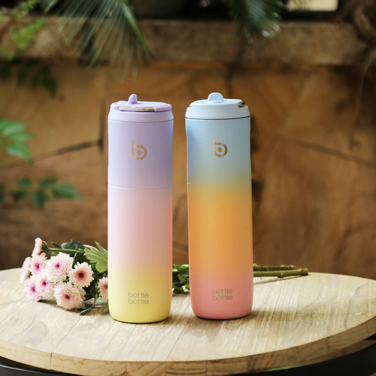 Bottle Bottle Stainless Steel Water Bottle 700ml with Straw and Lid Sports Insulated Metal Water Bottles with Handle(Black)