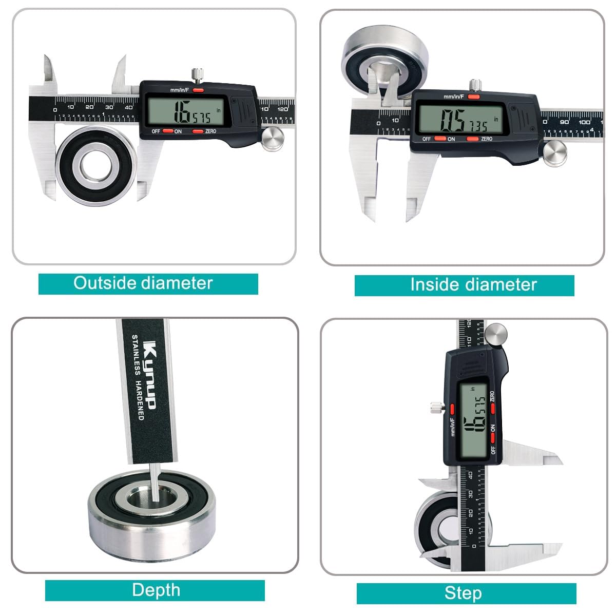 Kynup Digital Caliper 150mm, 6 inch Digital Vernier Caliper with LCD Screen