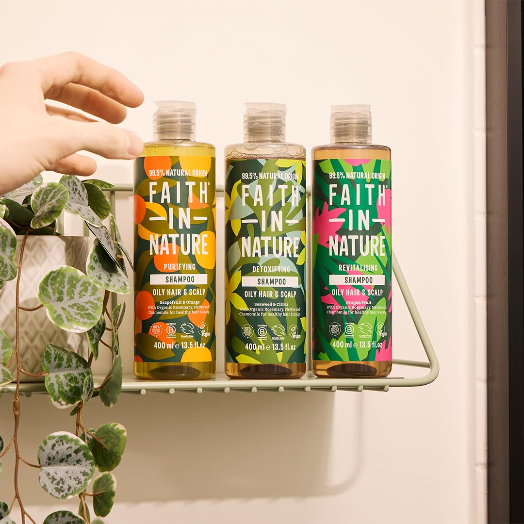 Faith In Nature Organic Coconut Shampoo, Hydrating for Dry Hair & Scalp, Vegan & Cruelty Free, No SLS, Silcones or Parabens, 400ml