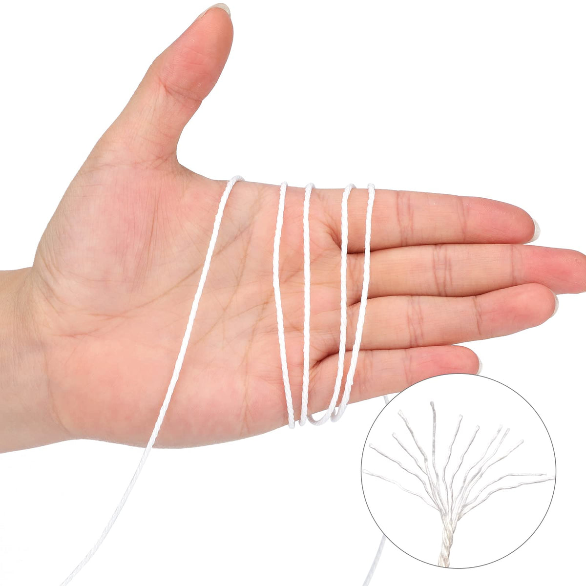 jijAcraft 4MM White Macrame Cord: 100M Cotton String Twine for Crafts