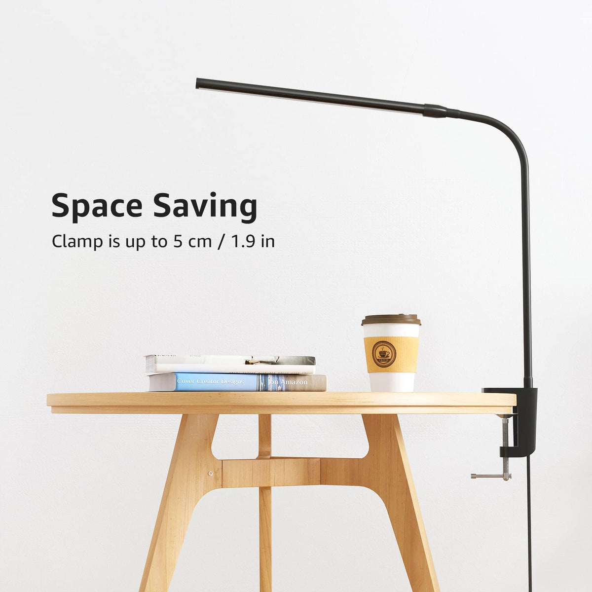 Lepro Desk Lamp Clamp, 460lm Eye-Caring Clip on LED Desk Light
