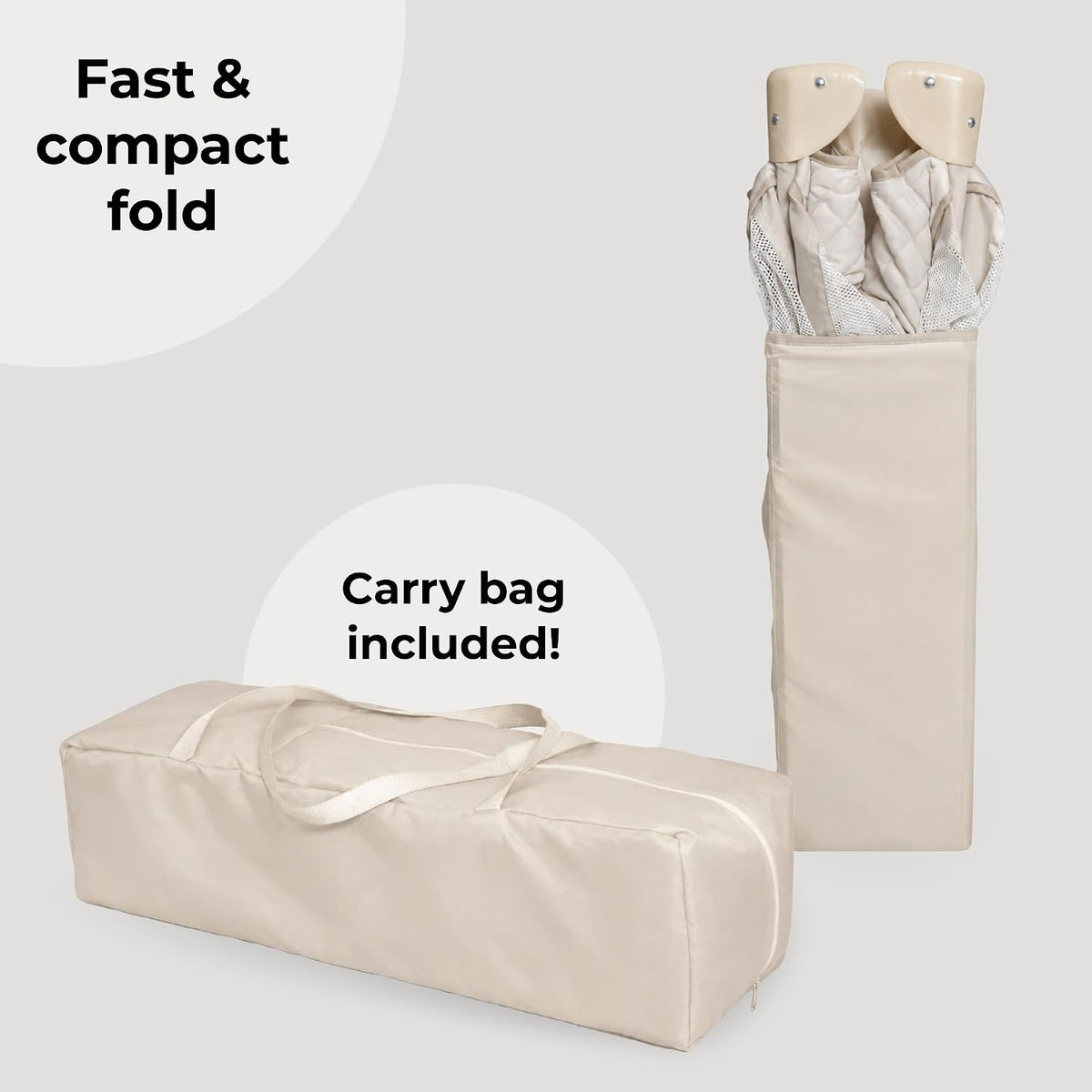 My Babiie MBTC1 Travel Cot from Birth to 15kg - Ivory