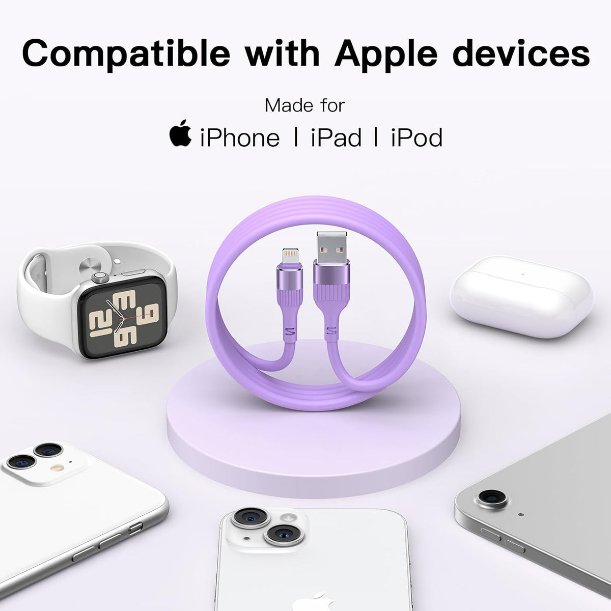 iPhone Charger Cable,4Pack 3FT/1M MFi Certified iPhone Charging Cable