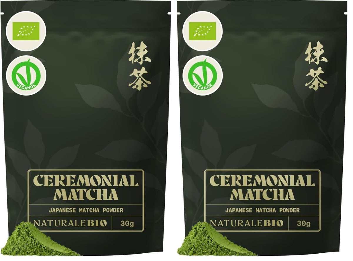 NaturaleBio Organic Premium Grade Japanese Matcha Powder L-Theanine